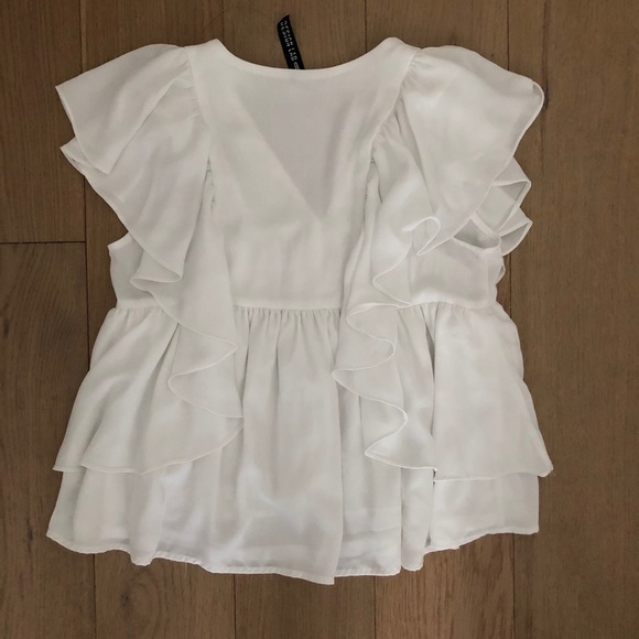 Design Labs White Ruffle Blouse - Picture 4 of 4